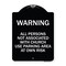 Signmission Warning All Persons Not Associated with Church Use Parking Area at Own Risk, A-DES-BW-1824-22717 A-DES-BW-1824-22717 - alternate 1